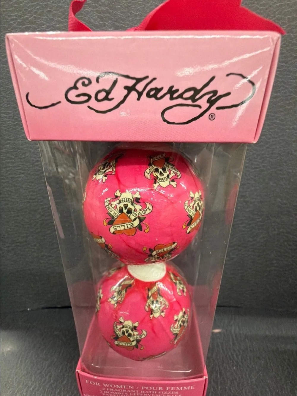 Ed Hardy Pink set of two bath fizzies!